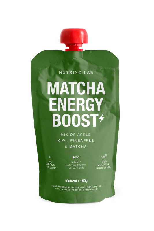 Nutrino Lab Matcha Energy Boost – Fruit Puree with Apple, Kiwi, Pineapple & Matcha 180g