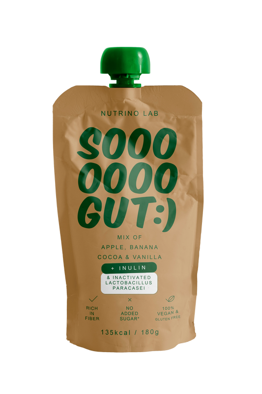 Nutrino Lab SOOOO GUT :) – Fruit Puree with Apple, Banana, Cocoa & Vanilla 180g