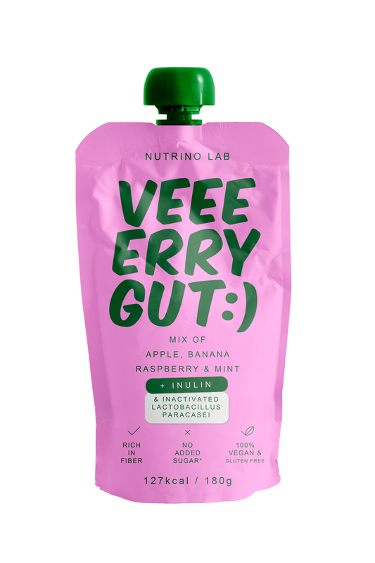 Nutrino Lab VEEEERRY GUT :) – Fruit Puree with Apple, Banana, Raspberry & Mint 180g (10-Pack)