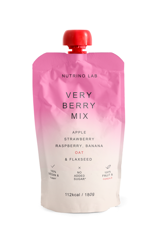 Very Berry Mix – Äpple, Jordgubbar, Hallon, Banan, Havre och Linfrö 180g